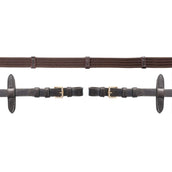 Schockemöhle Zügel mit Stops Dunkelbraun/Gold Schockemöhle Zügel mit Stops Dunkelbraun/Gold