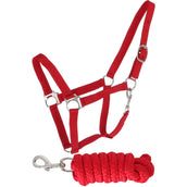 Riding World Halfterset Club mit Seil Rot Riding World Halfterset Club mit Seil Rot