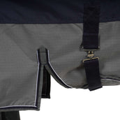 EQUITHÈME Tyrex mit Bauchlatz 600D 0g Navy/Grau Dots EQUITHÈME Tyrex mit Bauchlatz 600D 0g Navy/Grau Dots