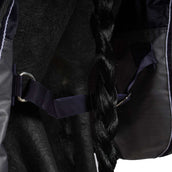 EQUITHÈME Tyrex mit Bauchlatz 600D 300g Navy/Grau Dots EQUITHÈME Tyrex mit Bauchlatz 600D 300g Navy/Grau Dots