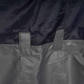 EQUITHÈME Tyrex mit Bauchlatz 600D 300g Navy/Grau Dots EQUITHÈME Tyrex mit Bauchlatz 600D 300g Navy/Grau Dots