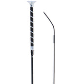 Kieffer Dressurgerte Ledergrip, Nylon Schwarz/Silber Kieffer Dressurgerte Ledergrip, Nylon Schwarz/Silber