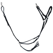 Equiline Brustgeschirr mit Gummizug Schwarz Equiline Brustgeschirr mit Gummizug Schwarz