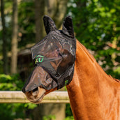 Agradi Horse Fliegenmaske Fine Mesh mit Ohren und Nase Schwarz Agradi Horse Fliegenmaske Fine Mesh mit Ohren und Nase Schwarz