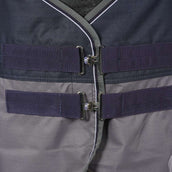 EQUITHÈME Regendecke Tyrex 600D 50g Navy/Grau Dots EQUITHÈME Regendecke Tyrex 600D 50g Navy/Grau Dots