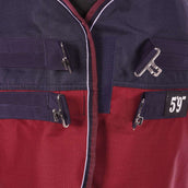 EQUITHÈME Outdoordecke Tyrex 1200D 0g mit Halbem Hals Navy/Bordeaux EQUITHÈME Outdoordecke Tyrex 1200D 0g mit Halbem Hals Navy/Bordeaux