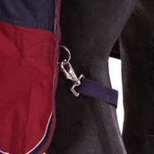 EQUITHÈME Outdoordecke Tyrex 1200D 0g mit Halbem Hals Navy/Bordeaux EQUITHÈME Outdoordecke Tyrex 1200D 0g mit Halbem Hals Navy/Bordeaux