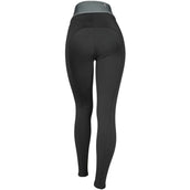EQUITHÈME Reitleggings Tea Pull-On Silikon Kniebesatz Schwarz/Khaki EQUITHÈME Reitleggings Tea Pull-On Silikon Kniebesatz Schwarz/Khaki