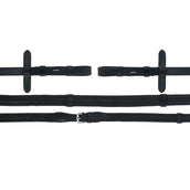 HB Showtime Zügel Soft Leather mit Stops Schwarz HB Showtime Zügel Soft Leather mit Stops Schwarz