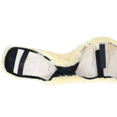 HKM Sattelgurt Lammfell Schwarz/Naturell HKM Sattelgurt Lammfell Schwarz/Naturell