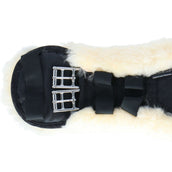 Waldhausen Sattelgurt mit Lammfell Schwarz Waldhausen Sattelgurt mit Lammfell Schwarz