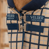 Velder Horsewear Fleece Cooler with Collar Navy Check Velder Horsewear Fleece Cooler with Collar Navy Check