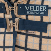 Velder Horsewear Fleece Cooler with Collar Navy Check Velder Horsewear Fleece Cooler with Collar Navy Check