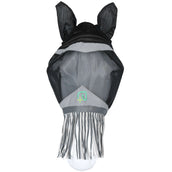Agradi Horse Fliegenmaske Fine Mesh mit Ohren und Fransen Schwarz Agradi Horse Fliegenmaske Fine Mesh mit Ohren und Fransen Schwarz