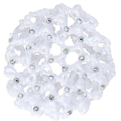 BR Dutnetz mit Großen Maschen und Diamantsteinen Weiß BR Dutnetz mit Großen Maschen und Diamantsteinen Weiß