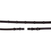 BR Zügel Leinen 19mm Anti-Slip E Verschluss Schwarz/Silber BR Zügel Leinen 19mm Anti-Slip E Verschluss Schwarz/Silber