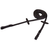 Premiere Zügel Dressur Leder/Gummi Stops Schwarz Premiere Zügel Dressur Leder/Gummi Stops Schwarz