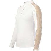 EQUITHÈME Turniershirt Pekin Lange Ärmel Weiß EQUITHÈME Turniershirt Pekin Lange Ärmel Weiß