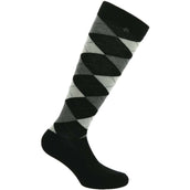 EQUITHÈME Reitsocken Argyle Schwarz/Ecru EQUITHÈME Reitsocken Argyle Schwarz/Ecru