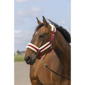 EQUITHÈME Halfter Mouton Nylon Weinrot/weiß EQUITHÈME Halfter Mouton Nylon Weinrot/weiß