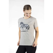 HKM T-Shirt Graphical Horse Hellgrau/Melange