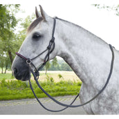 HKM Knotenhalfter Deko mit Zügel Dunkelgrau/Weinbeere HKM Knotenhalfter Deko mit Zügel Dunkelgrau/Weinbeere