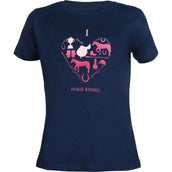 HKM T-Shirt I Love Horse Riding Dunkelblau