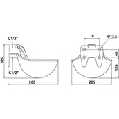 Kerbl Tränkebecken Aus Emaille Zunge Schwarz Kerbl Tränkebecken Aus Emaille Zunge Schwarz
