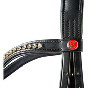 Kieffer Trense Ultrasoft Sue Mit Kristallen Schwarz/Hellbraun Kieffer Trense Ultrasoft Sue Mit Kristallen Schwarz/Hellbraun