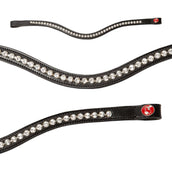 Kieffer Trense Ultrasoft Haflinger Schwarz/Weißen Steinen Kieffer Trense Ultrasoft Haflinger Schwarz/Weißen Steinen