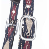 Kavalkade Halfter Classic Raute Blau/Creme/Bordeaux Kavalkade Halfter Classic Raute Blau/Creme/Bordeaux