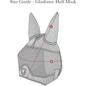LeMieux Fliegenmaske Gladiator Half Grau LeMieux Fliegenmaske Gladiator Half Grau