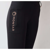 Montar Reitleggings Michelle Rosegold Logo Schwarz Montar Reitleggings Michelle Rosegold Logo Schwarz
