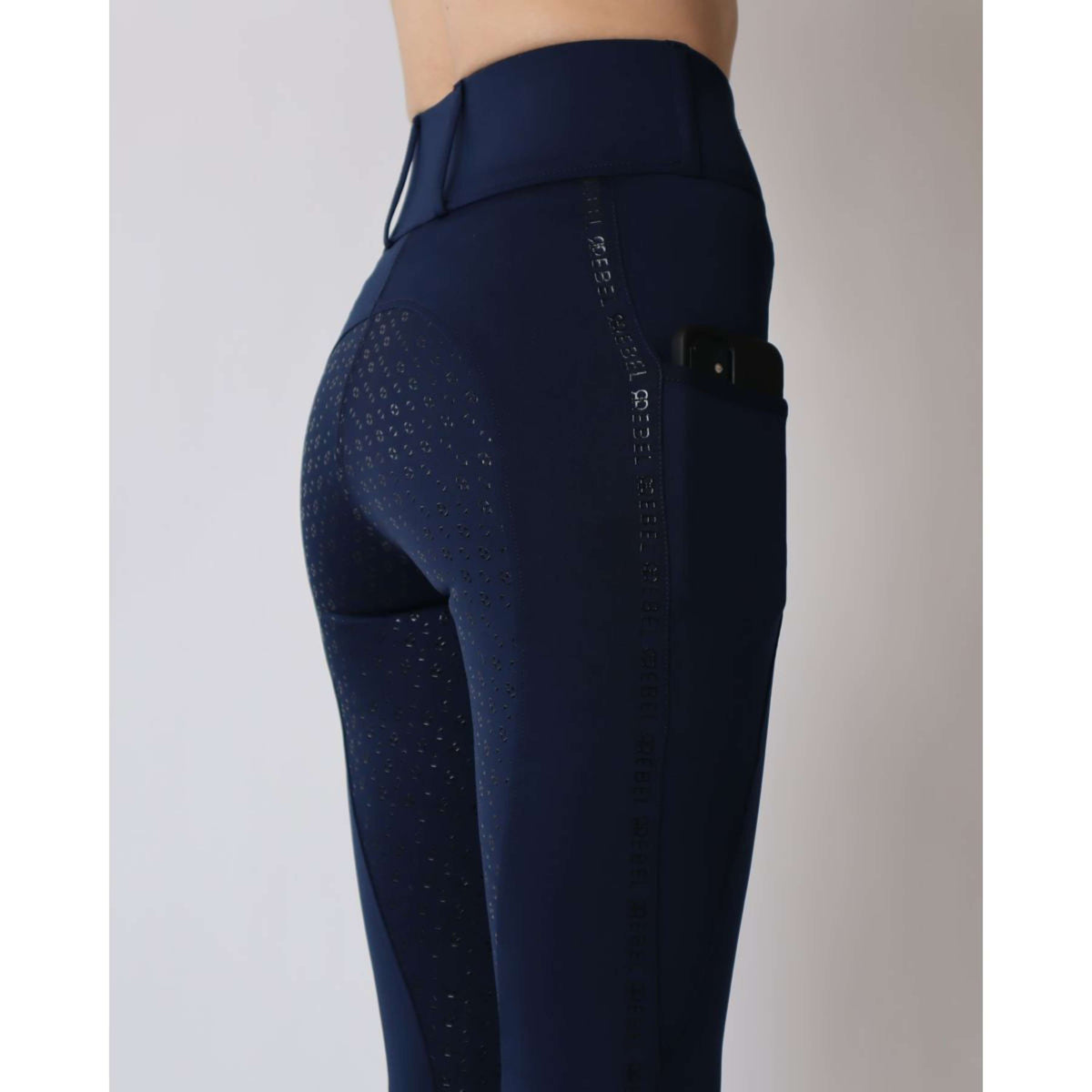 Rebel Pull On Reithose Tone in Tone Voller Grip Navy