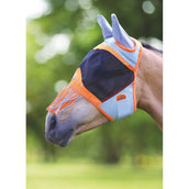 Shires Fliegenmaske Air Motion mit Ohren und Fransen Orange Shires Fliegenmaske Air Motion mit Ohren und Fransen Orange
