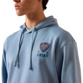 Ariat Pullover Freedom Eagle Herren Light Denim Ariat Pullover Freedom Eagle Herren Light Denim