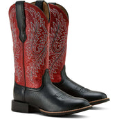 Ariat Westernstiefel Round Up Stretchfit Damen Black Deertan/Garnet Emboss Ariat Westernstiefel Round Up Stretchfit Damen Black Deertan/Garnet Emboss