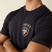 Ariat T-Shirt American Bison Tee Herren Charcoal Heather Ariat T-Shirt American Bison Tee Herren Charcoal Heather