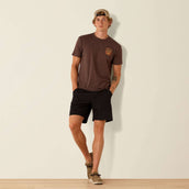 Ariat T-Shirt Strip Patriotic Badge Tee Herren Brown Heather Ariat T-Shirt Strip Patriotic Badge Tee Herren Brown Heather