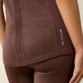 Ariat T-Shirt Breathe 1/2 Zip Damen Pommel Brown Ariat T-Shirt Breathe 1/2 Zip Damen Pommel Brown