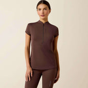 Ariat T-Shirt Breathe 1/2 Zip Damen Pommel Brown Ariat T-Shirt Breathe 1/2 Zip Damen Pommel Brown