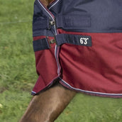 EQUITHÈME Outdoordecke Tyrex 1200D 0g mit Halbem Hals Navy/Bordeaux EQUITHÈME Outdoordecke Tyrex 1200D 0g mit Halbem Hals Navy/Bordeaux