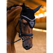 Equestrian Stockholm Fliegenhaube All Black Glimmer Equestrian Stockholm Fliegenhaube All Black Glimmer