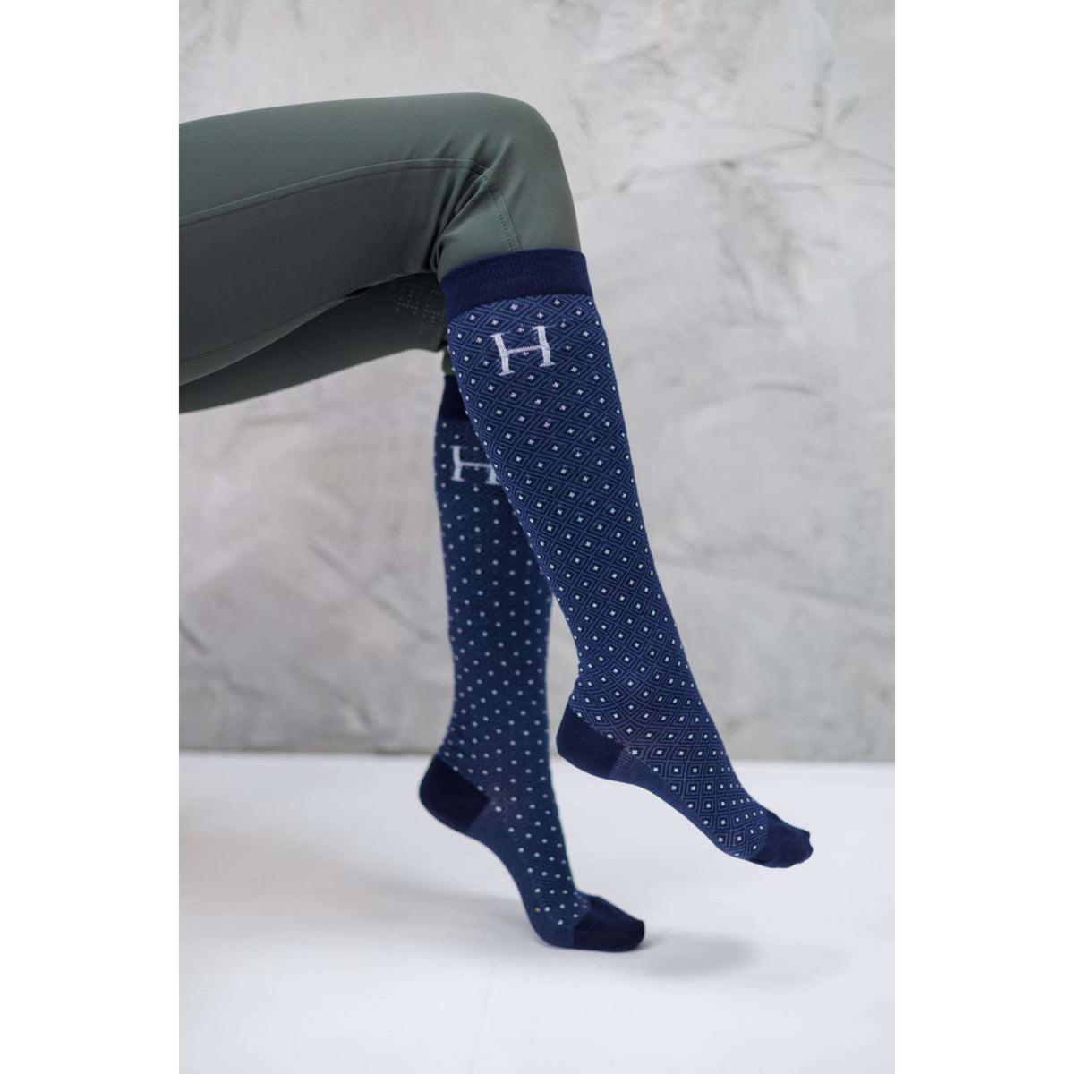 Harcour Socken Sirene Khaki/Navy/Robinrot