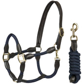 HORKA Halfter Set Leder mit Schnur Braun/blau HORKA Halfter Set Leder mit Schnur Braun/blau