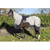 HKM Ausreit- /Fliegendecke Fringes Abnehmbarer Hals Silber/Grau HKM Ausreit- /Fliegendecke Fringes Abnehmbarer Hals Silber/Grau