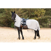 HKM Ausreit- /Fliegendecke Fringes Abnehmbarer Hals Silber/Grau HKM Ausreit- /Fliegendecke Fringes Abnehmbarer Hals Silber/Grau