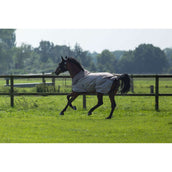 HKM Fliegendecke Comfort Fleece Grau/Natur/Blau HKM Fliegendecke Comfort Fleece Grau/Natur/Blau