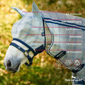 Horseware Fliegenmaske Newmarket Witney Navy Horseware Fliegenmaske Newmarket Witney Navy
