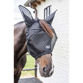 Kentucky Fliegenmaske Heart mit Ohren und Nase Schwarz Kentucky Fliegenmaske Heart mit Ohren und Nase Schwarz